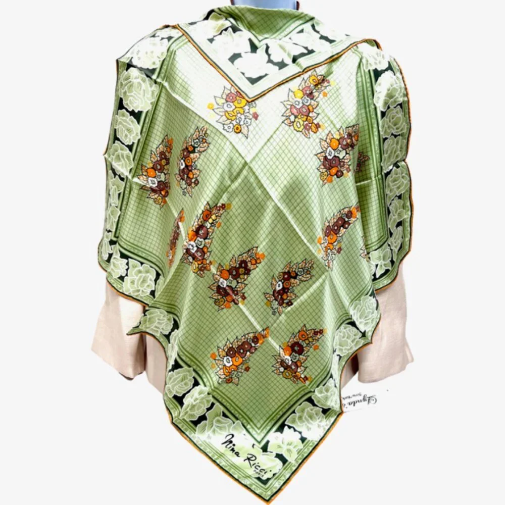Unused-NINA RICCI PARIS  SILK SCARF   30